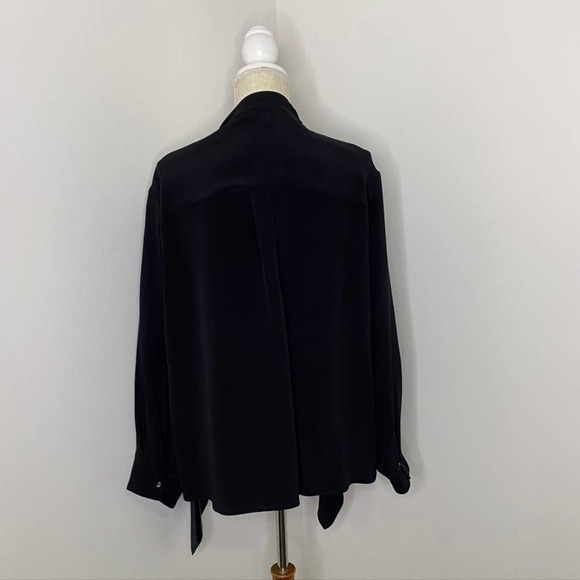 Calvin Klein 205W39NYC Satin Drape-Front Silk Cady top MADE IN ITALY - Picture 5 of 14
